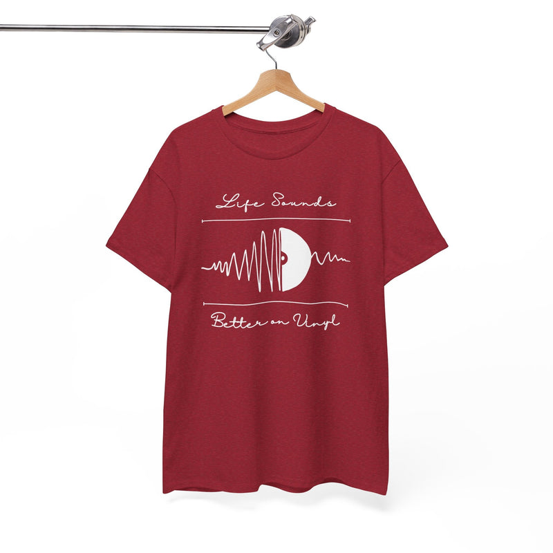 'Life Sounds Better on Vinyl' Men's T-Shirt, side angle