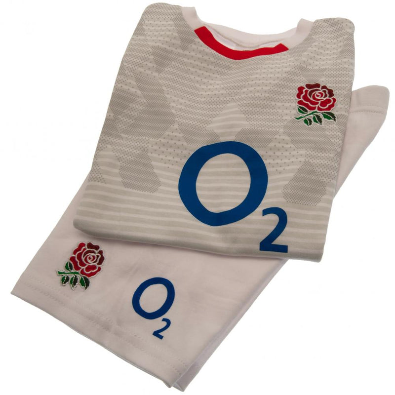 England RFU Shirt & Short Set 6/9 Months, close-up detail