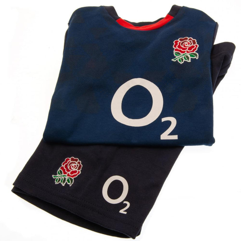 England RFU Shirt & Short Set 9/12 Months, close-up detail