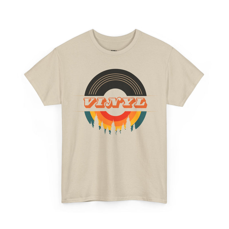 Vinyl Record Logo Men's T-Shirt, size reference