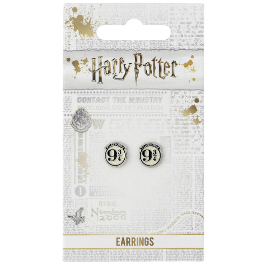 Harry Potter Silver Plated 9 & 3 Quarters Stud Earrings, alternate view