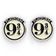 Harry Potter Silver Plated 9 & 3 Quarters Stud Earrings