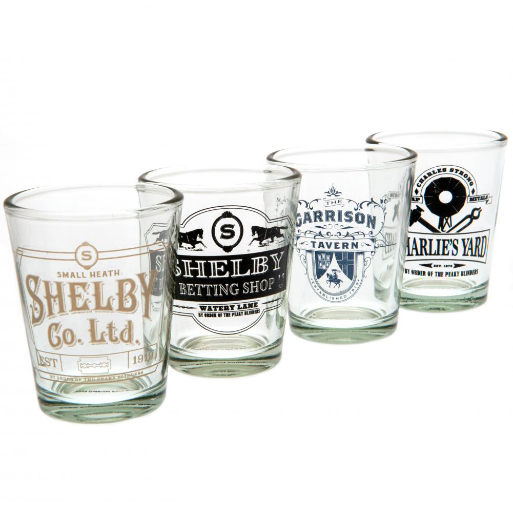 Peaky Blinders 4pk Shot Glass Set