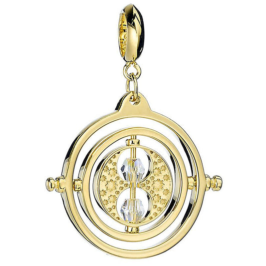 Harry Potter Gold Plated Time Turner Crystal Charm, alternate view