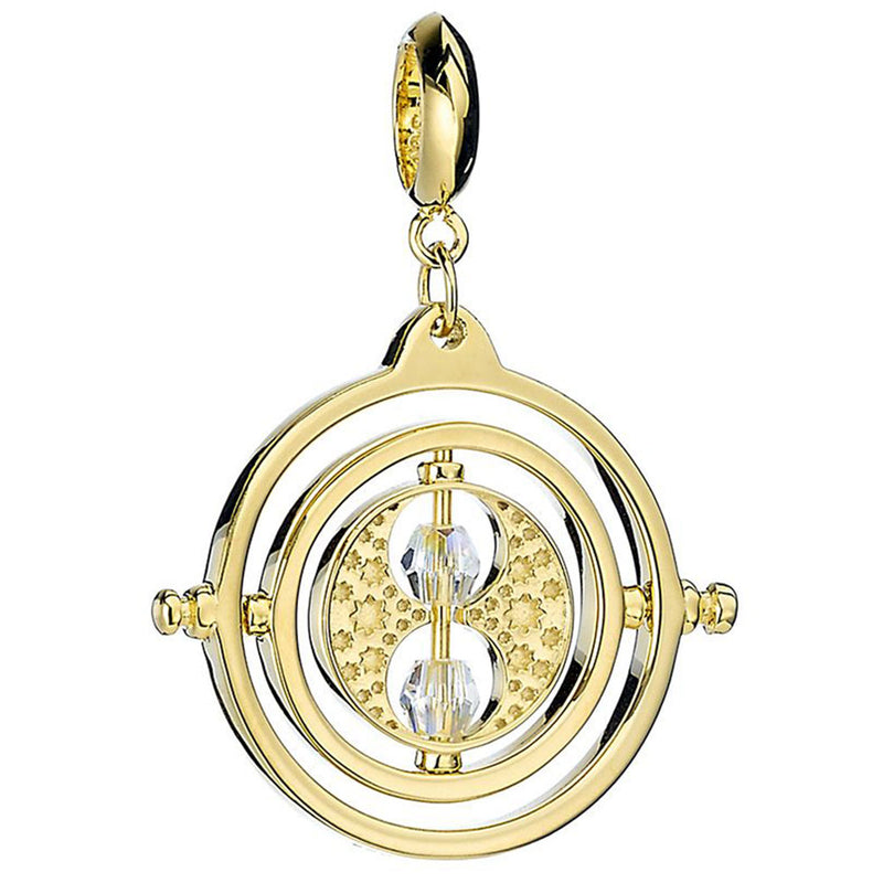 Harry Potter Gold Plated Time Turner Crystal Charm, alternate view