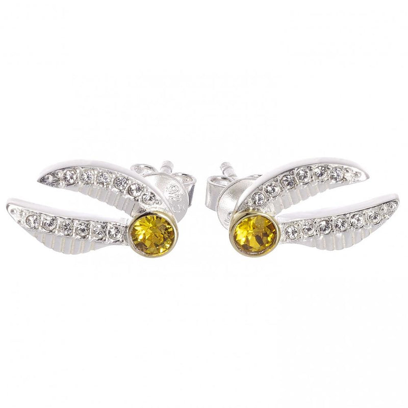 Harry Potter Sterling Silver Golden Snitch Crystal Stud Earrings collectible from Infinity Collectibles 2026