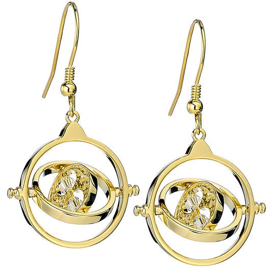 Harry Potter Gold Plated Time Turner Crystal Hook Earrings collectible from Infinity Collectibles 2026