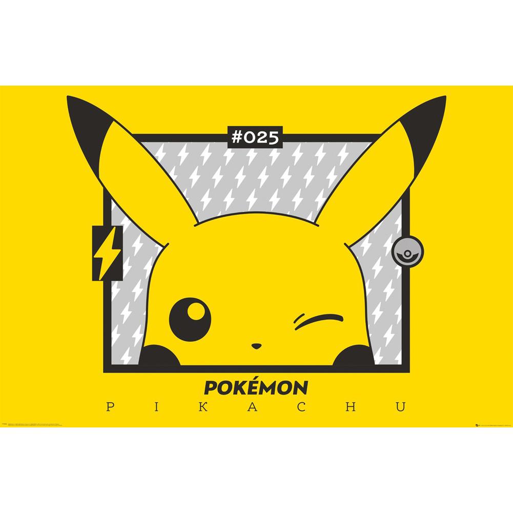 Pokemon Poster Pikachu Wink