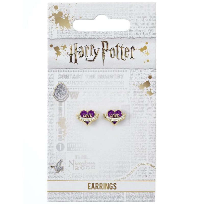 Harry Potter Gold Plated Love Potion Stud Earrings, alternate view