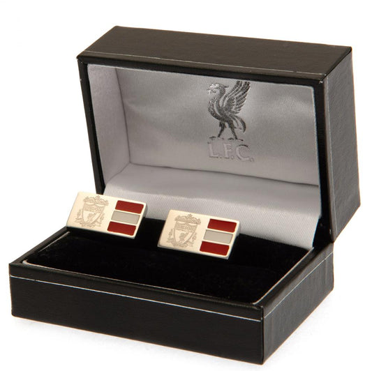 Liverpool FC Stainless Steel Stripe Cufflinks, alternate view