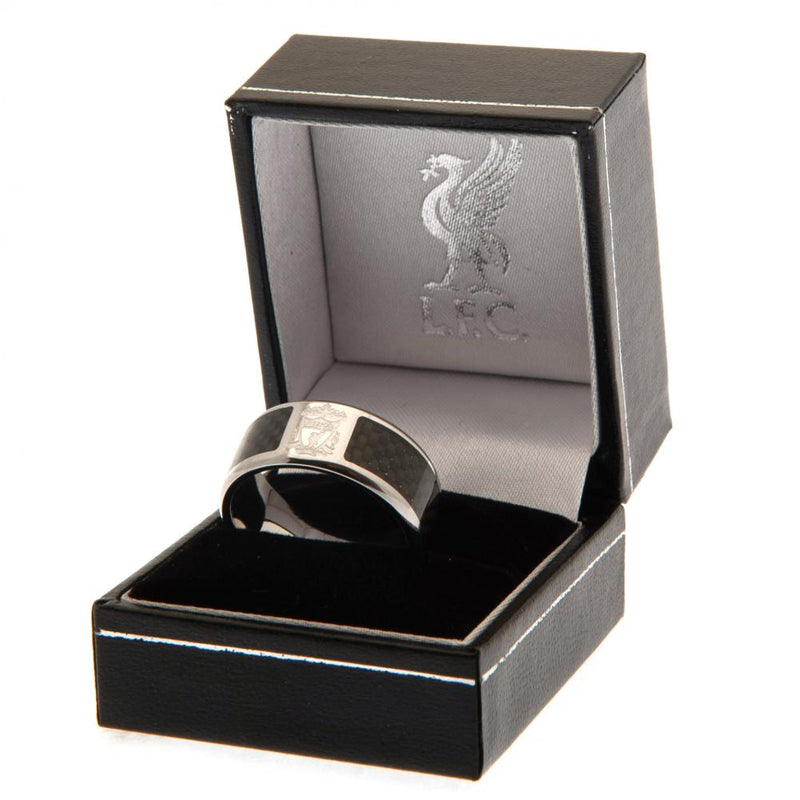 Liverpool FC Carbon Fibre Ring Medium, side angle