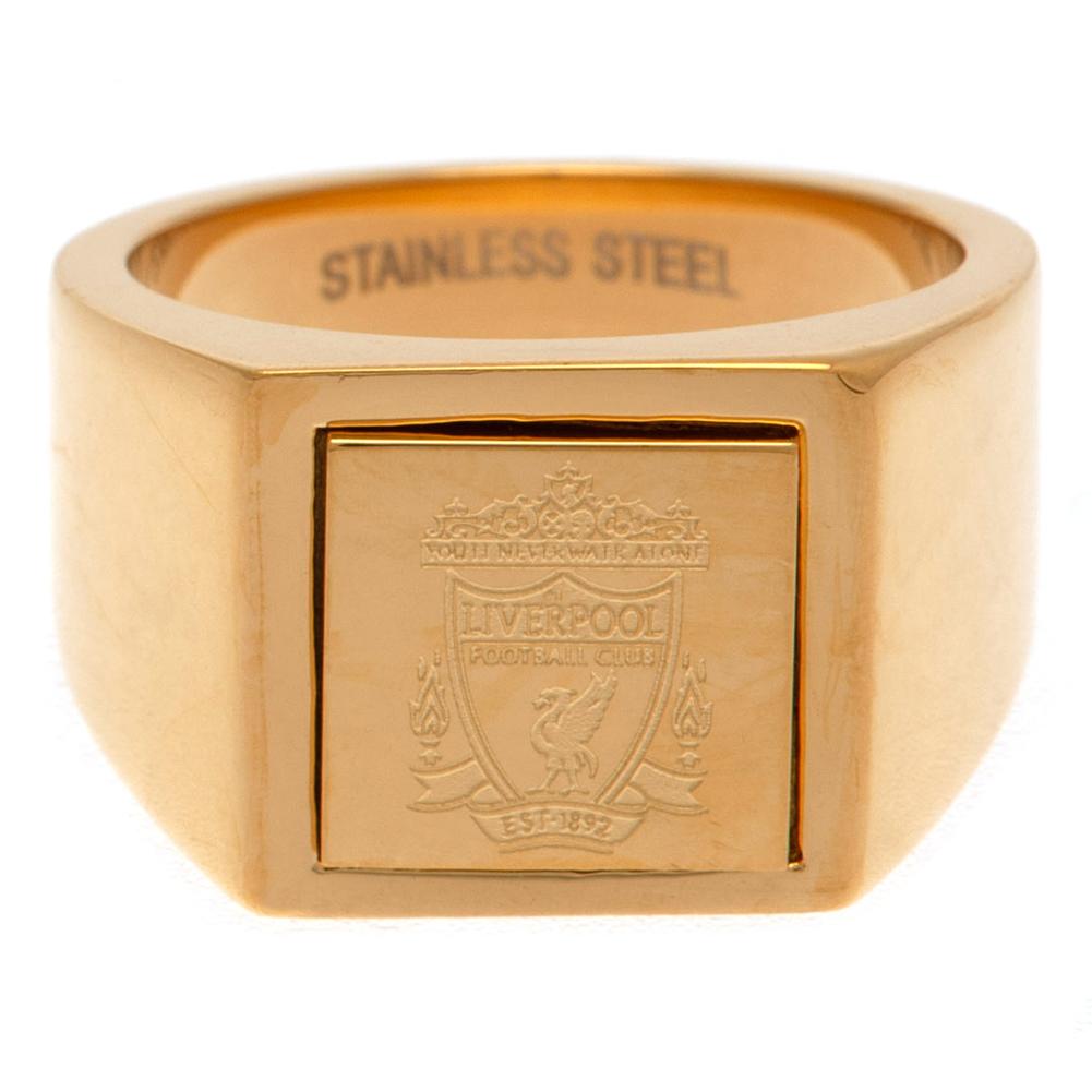 Liverpool FC Gold Plated Signet Ring Large