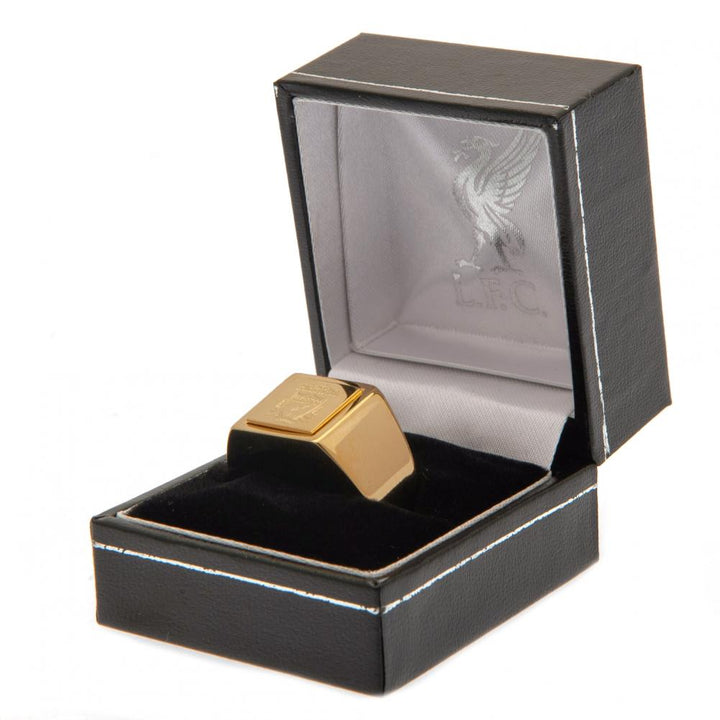 Liverpool FC Gold Plated Signet Ring Medium