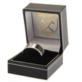 West Ham United FC Carbon Fibre Ring Small, side angle
