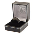 Celtic FC Black IP Ring Small, side angle