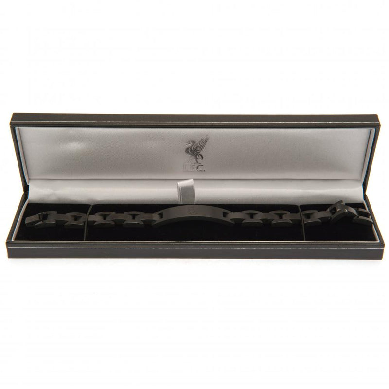 Liverpool FC Black IP Bracelet, side angle