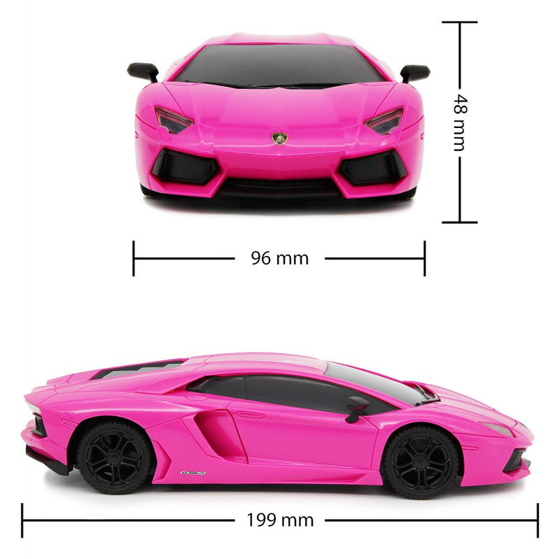 Lamborghini Aventador Radio Controlled Car 1:24 Scale Pink, packaging shot