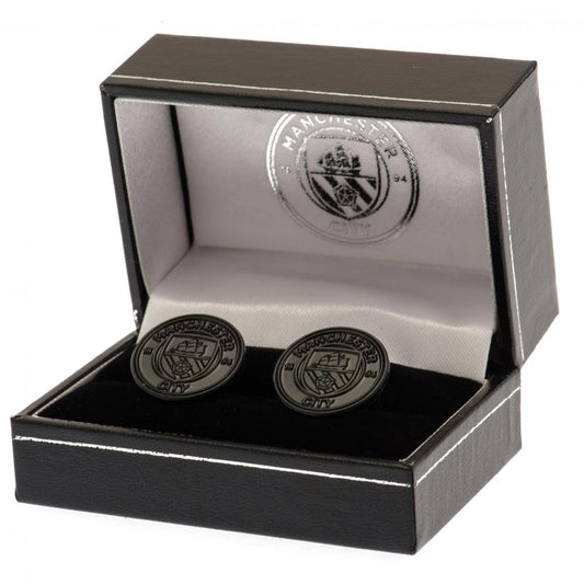 Manchester City FC Black IP Cufflinks, alternate view