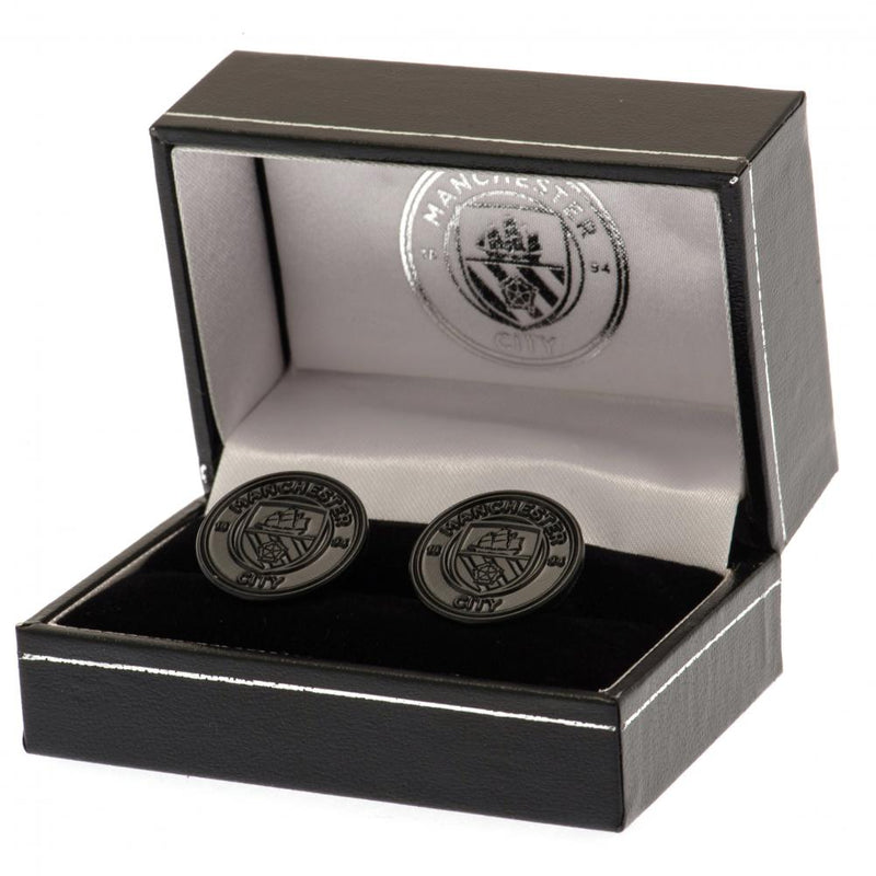 Manchester City FC Black IP Cufflinks, alternate view