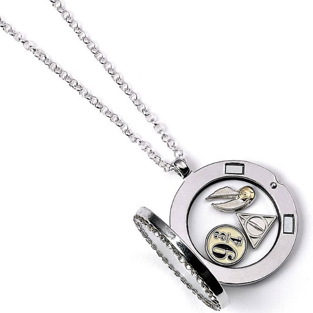 Harry Potter Silver Plated Charm Locket Necklace