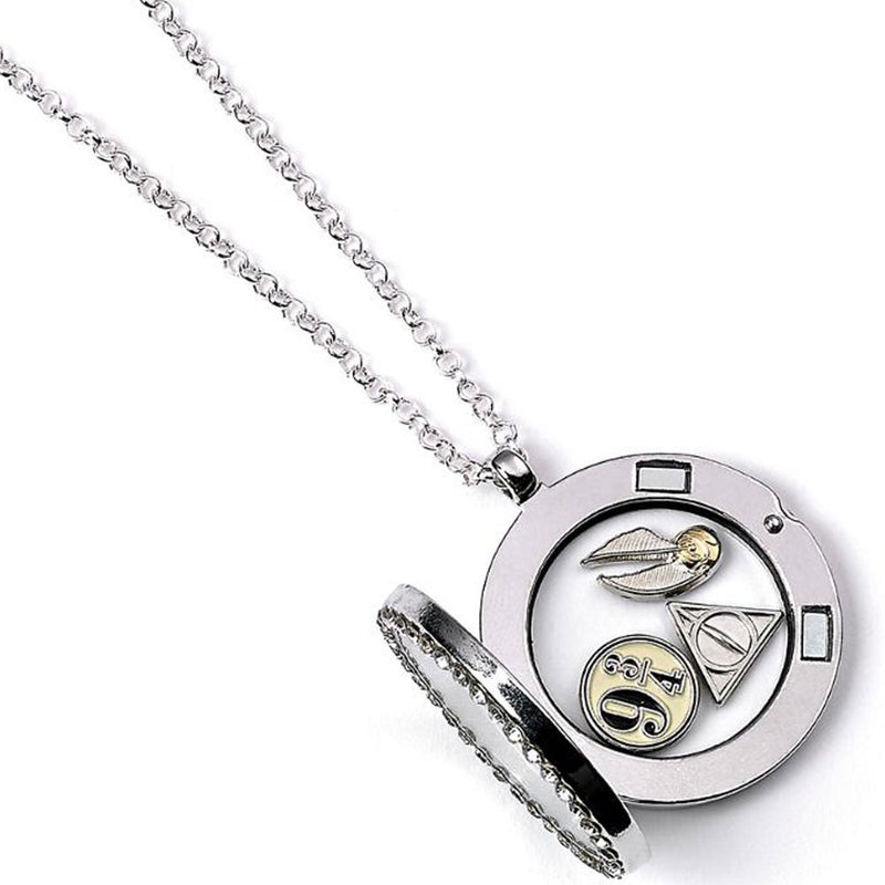 Harry Potter Silver Plated Charm Locket Necklace, alternate view