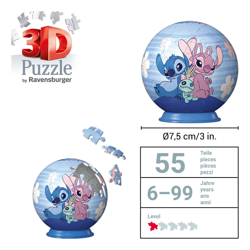 Disney Stitch 54 Piece 3D Puzzle Assortment - Image