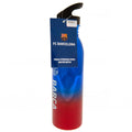 FC Barcelona UV Metallic Drinks Bottle, side angle