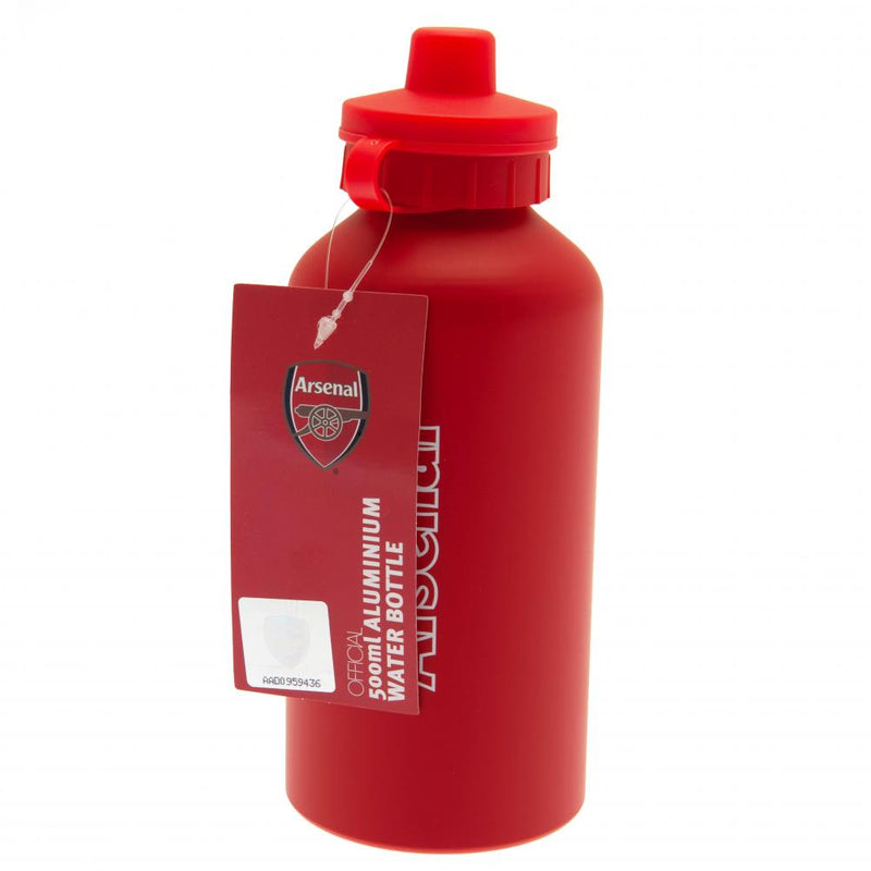 Arsenal FC Aluminium Drinks Bottle, side angle