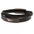 Liverpool FC Black IP Leather Bracelet, alternate view