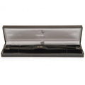 Tottenham Hotspur FC Black IP Leather Bracelet, side angle