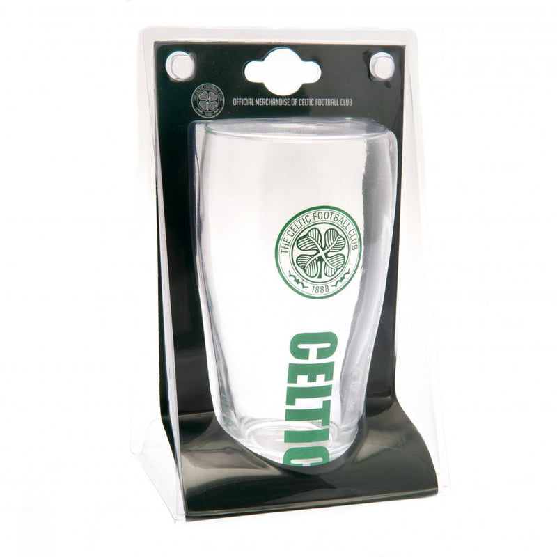 Celtic FC Tulip Pint Glass, side angle