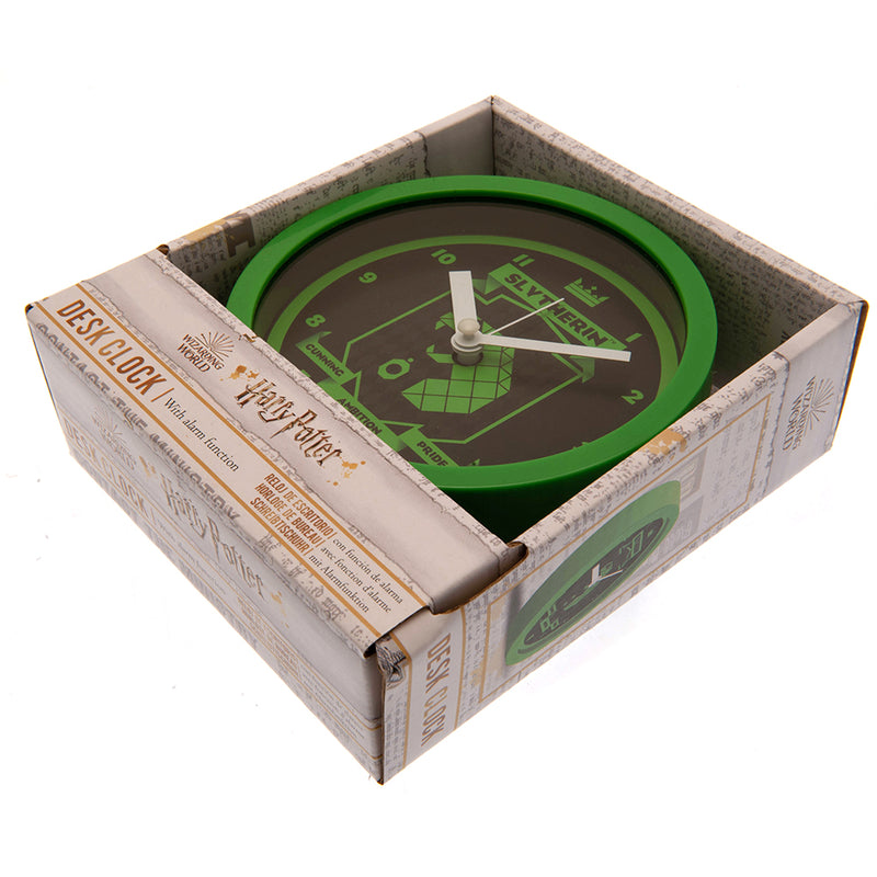 Harry Potter Desktop Clock Slytherin, side angle