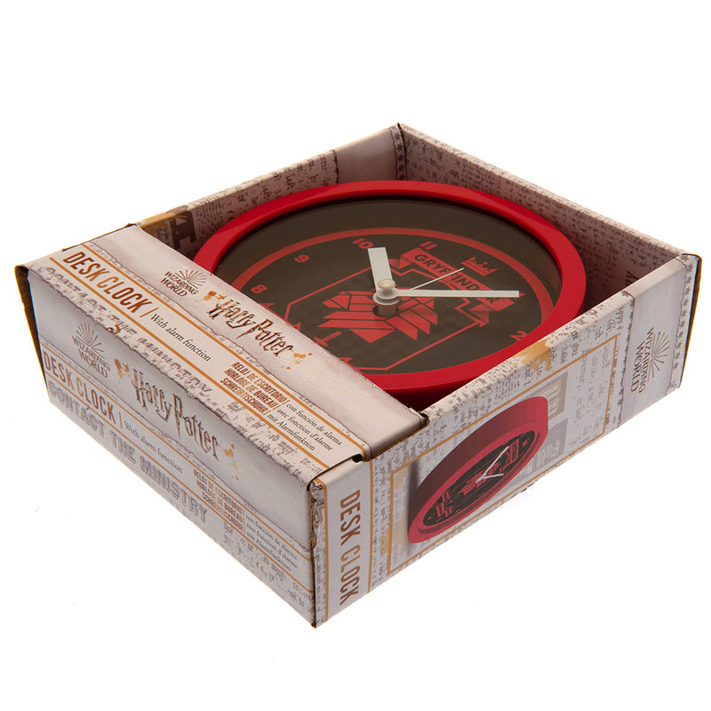 Harry Potter Desktop Clock Gryffindor, side angle