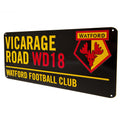 Watford FC Colour Street Sign, side angle