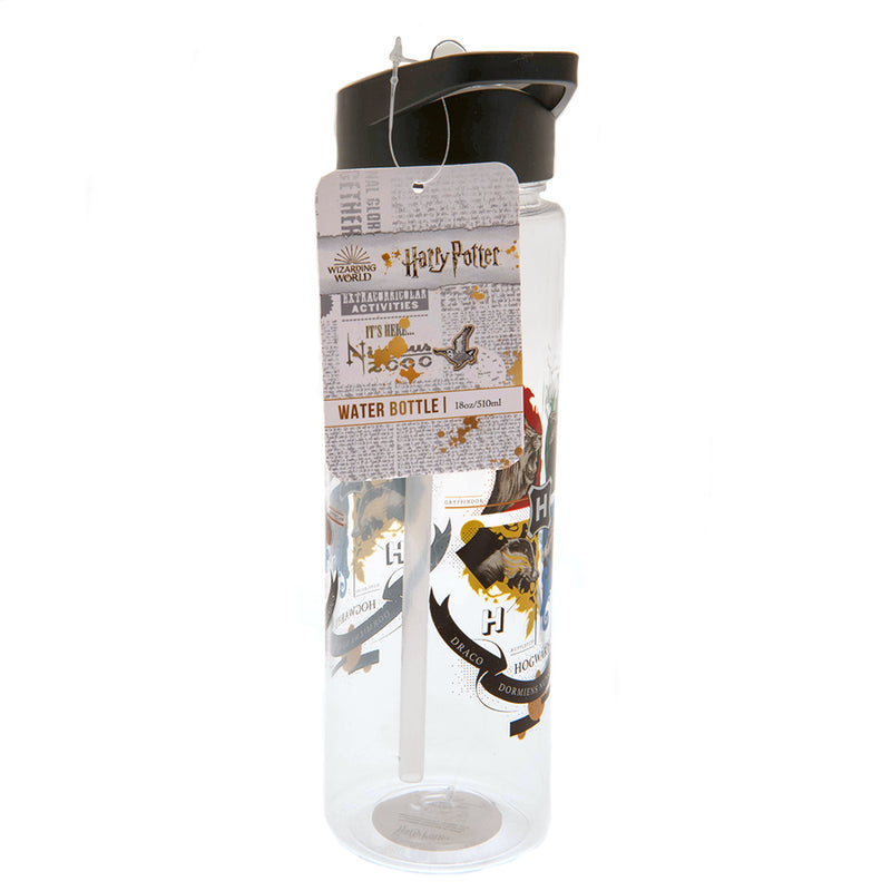 Harry Potter Hogwarts Plastic Drinks Bottle, side angle
