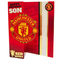 Manchester United FC Son Birthday Card, side angle