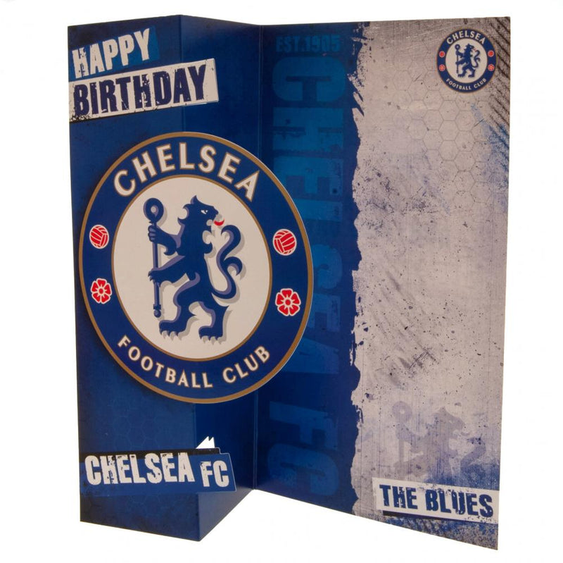 Chelsea FC The Blues Birthday Card, side angle