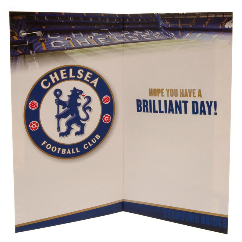 Chelsea FC Brother Birthday Card, side angle