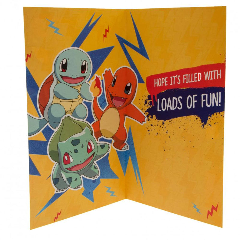Pokemon Birthday Card Brother, side angle