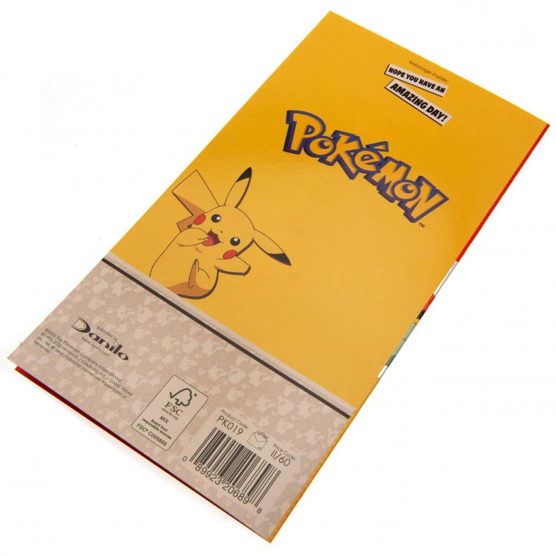 Pokemon Birthday Card, close-up detail