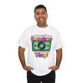 'Money can't buy happiness' Men's Vinyl T-Shirt, packaging shot
