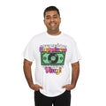 'Money can't buy happiness' Men's Vinyl T-Shirt, packaging shot