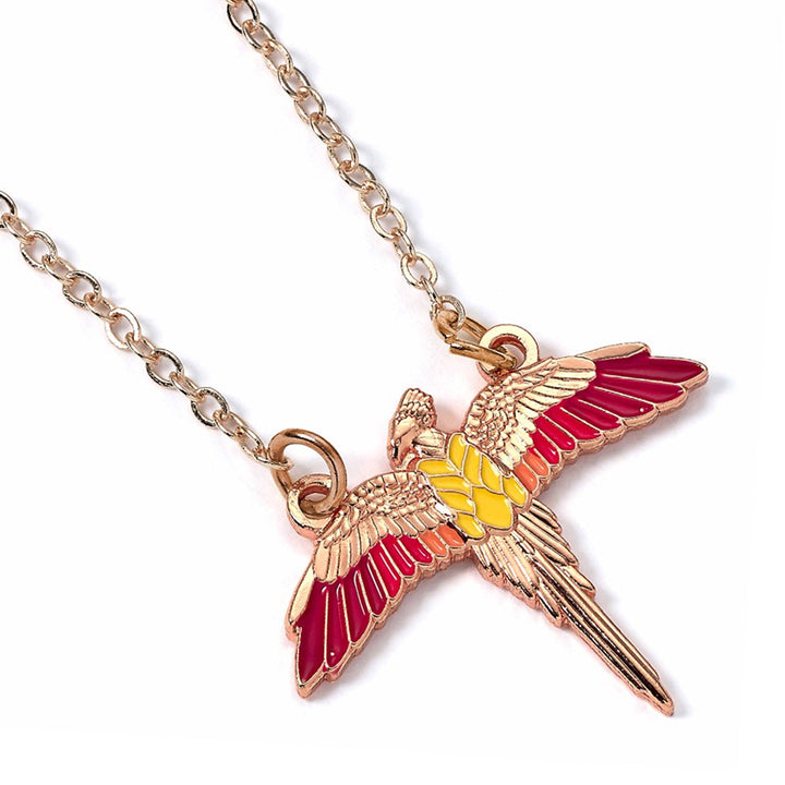 Harry Potter Rose Gold Plated Necklace Fawkes