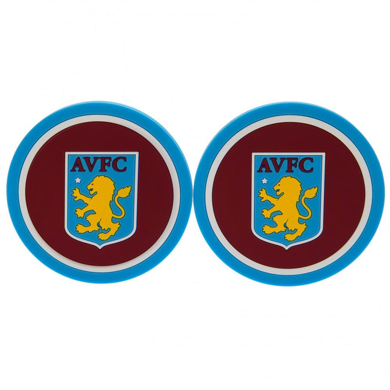 Aston Villa FC 2pk Coaster Set, close-up detail