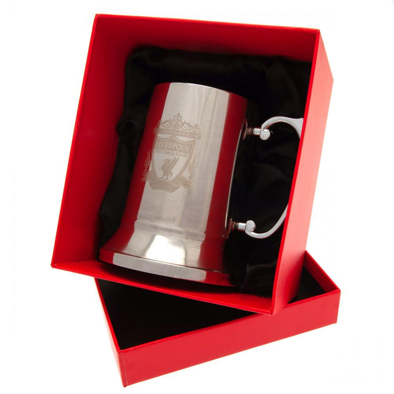 Liverpool FC Stainless Steel Tankard, side angle