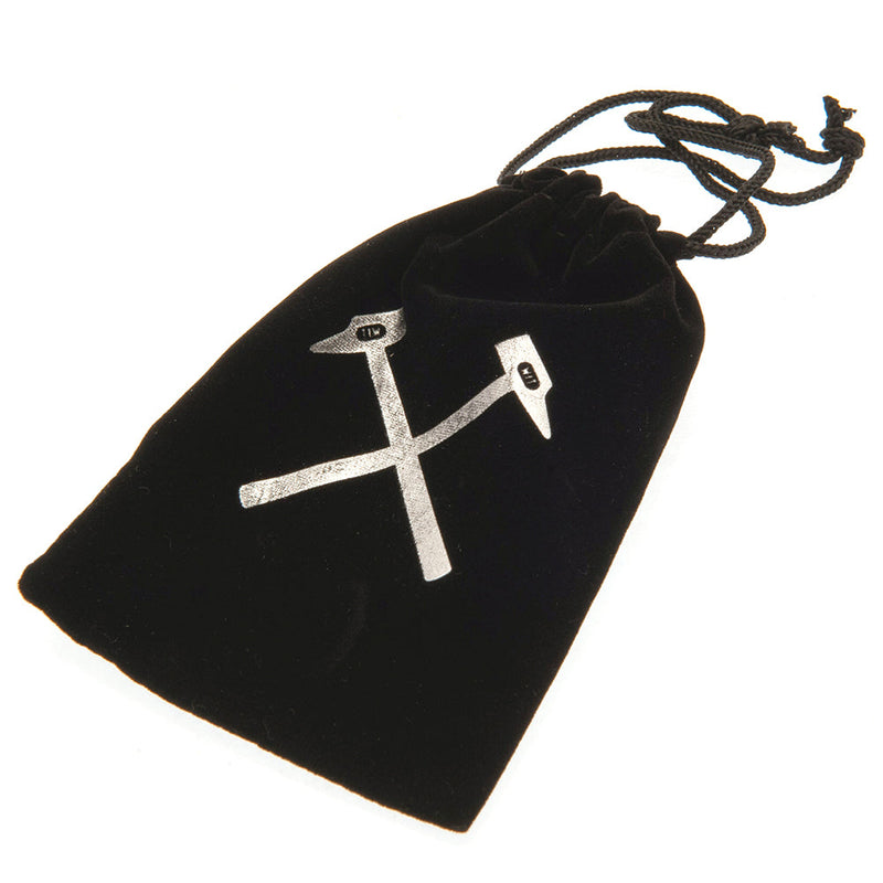 West Ham United FC Deluxe Keyring, side angle