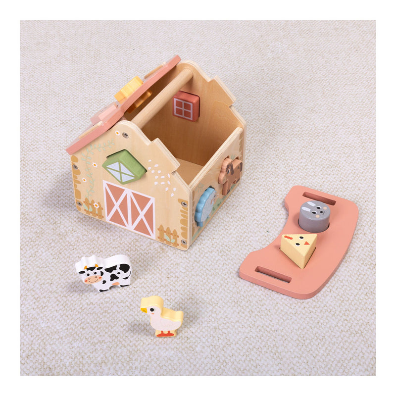 Wooden Shape Sorter Barn