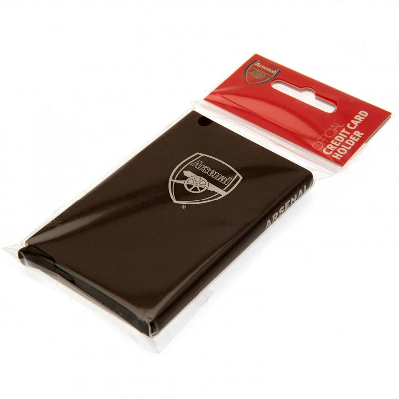 Arsenal FC rfid Aluminium Card Case, close-up detail