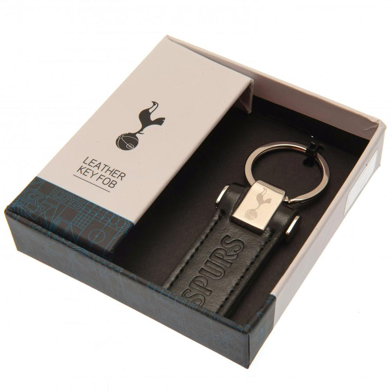Tottenham Hotspur FC Leather Key Fob, side angle