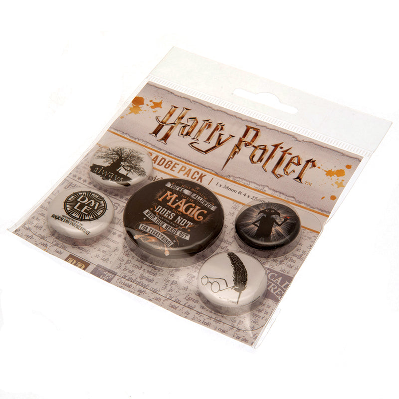 Harry Potter Magic Button Badge Set, side angle
